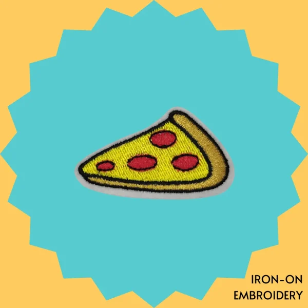 Iron-On-Patch-39 Slice of pizza Iron-on Embroidery