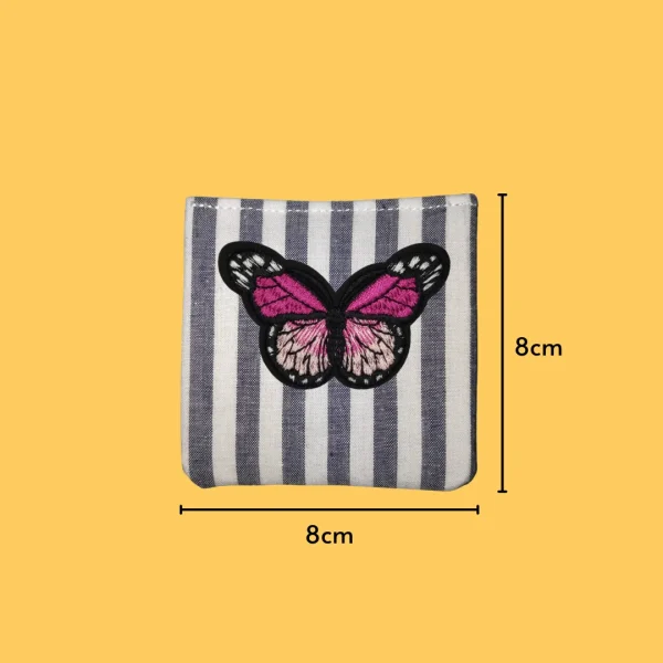 Neon pink butterfly Iron-on Embroidery