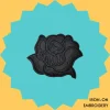Black rose Iron-on Embroidery