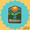 Outdoor at noon Iron-on Embroidery
