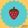 Juict strawberry Iron-on Embroidery