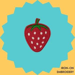 Juict strawberry Iron-on Embroidery