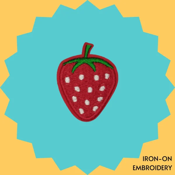 Juict strawberry Iron-on Embroidery