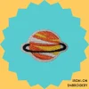 Orange Saturn aesthetic Iron-on Embroidery