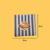 Orange Saturn aesthetic Iron-on Embroidery