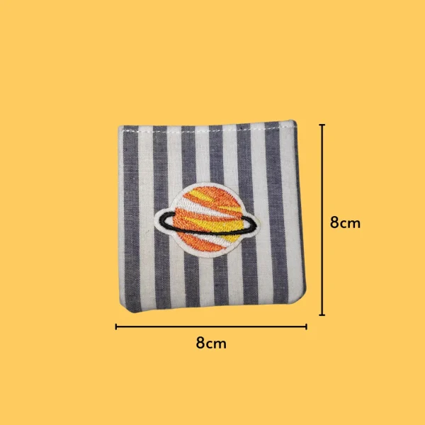 Orange Saturn aesthetic Iron-on Embroidery
