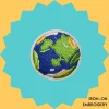 Grassy planet earth Iron-on Embroidery