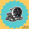 Gliding astronaut Iron-on Embroidery