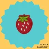 Cute round strawberry Iron-on Embroidery