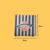 Red and yellow Saturn with blue ring aesthetic Iron-on Embroidery