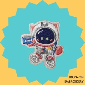 Cat astronaut Iron-on Embroidery