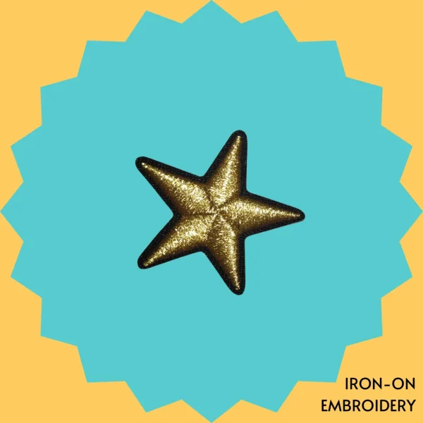 Golden star Iron-on Embroidery