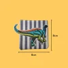 Multicolored Fukuisaurus Dinosaur Iron-on Embroidery