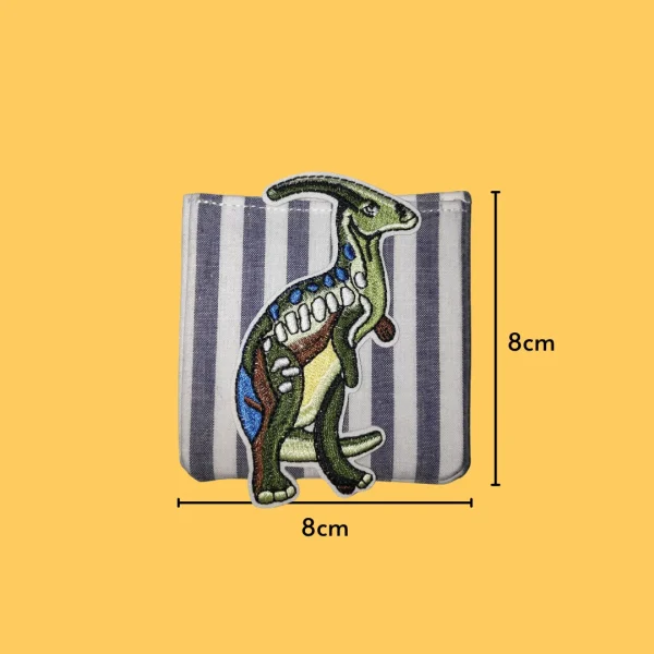 Iron-On-Patch-498 Multicolored Charonosaurus Dinosaur Iron-on Embroidery
