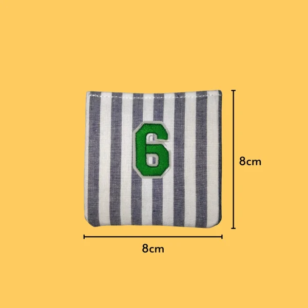 Green number '6' Iron-on Embroidery