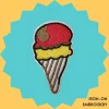 Red and yellow ice cream Iron-on Embroidery