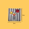 Lips sipping on mocktail straw Iron-on Embroidery