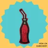 Red soda bottle with straw Iron-on Embroidery