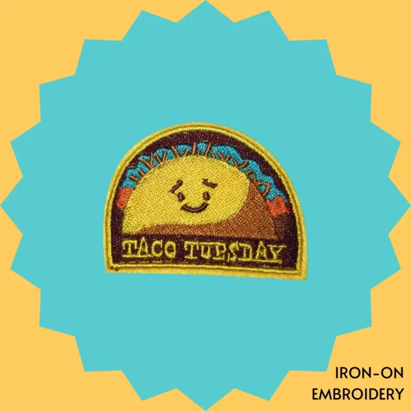 Iron-On-Patch-523 Taco Tuesday Iron-on Embroidery