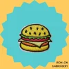 Thick cheeseburger Iron-on Embroidery