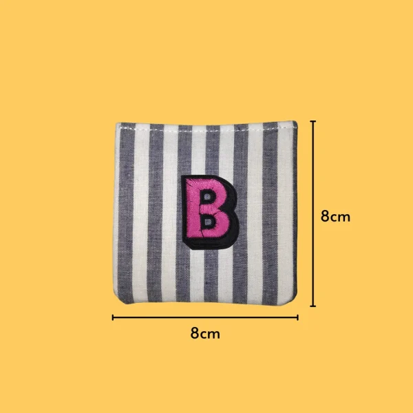 Pink letter 'B' Iron-on Embroidery