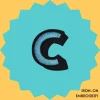 Iron-On-Patch-537 Blue letter 'C' Iron-on Embroidery
