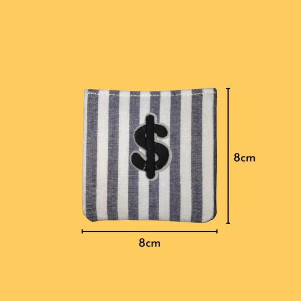 Black dollar sign Iron-on Embroidery