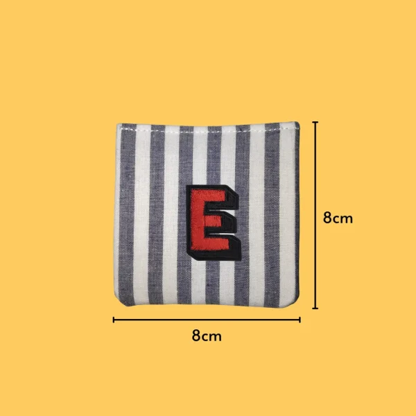 Red letter 'E' Iron-on Embroidery