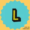 Yellow letter 'L' Iron-on Embroidery