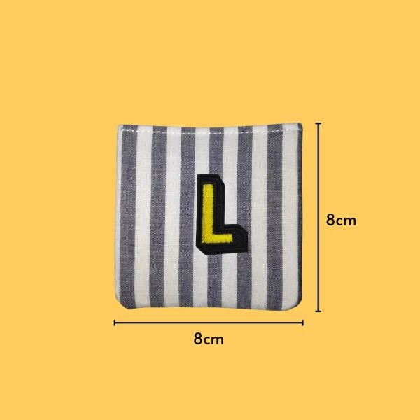 Yellow letter 'L' Iron-on Embroidery