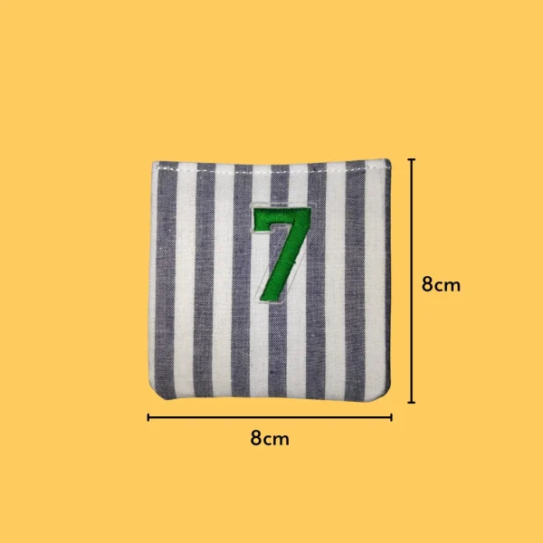 Green 'number 7' Iron-on Embroidery