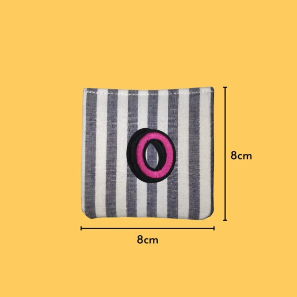 Pink letter 'O' Iron-on Embroidery