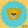 Cute yellow bear face Iron-on Embroidery