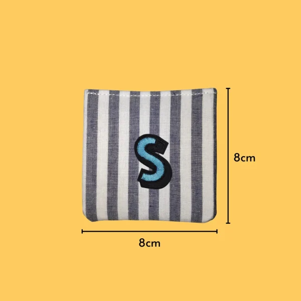 Blue letter 'S' Iron-on Embroidery