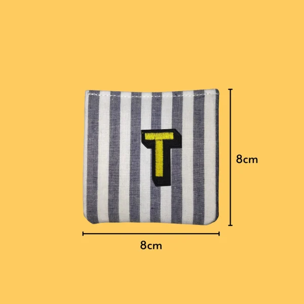 Iron-On-Patch-572 Yellow letter 'T' Iron-on Embroidery