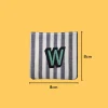 Green letter 'W' Iron-on Embroidery