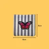 Neon pink patterned butterfly Iron-on Embroidery