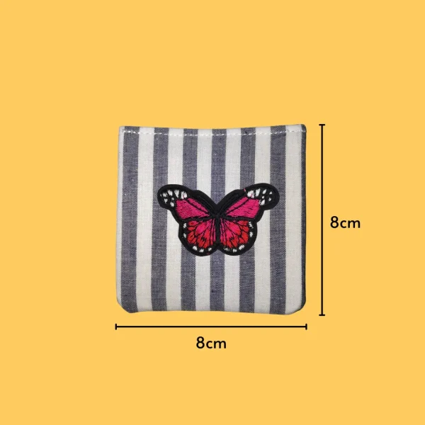 Neon pink patterned butterfly Iron-on Embroidery