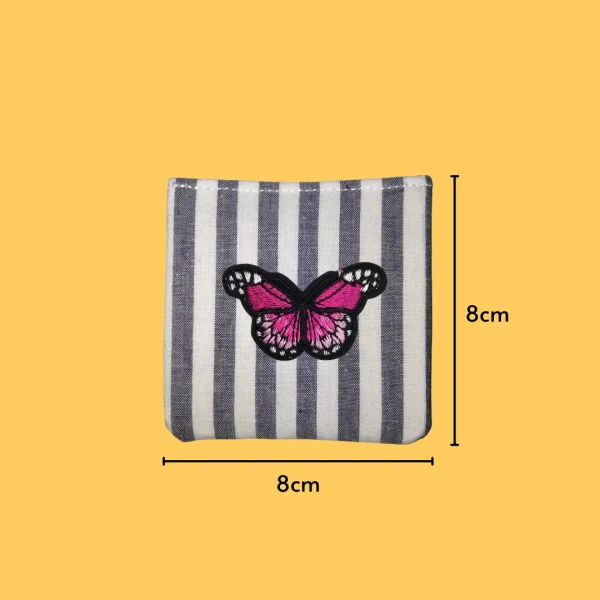 Dark pink patterned butterfly Iron-on Embroidery