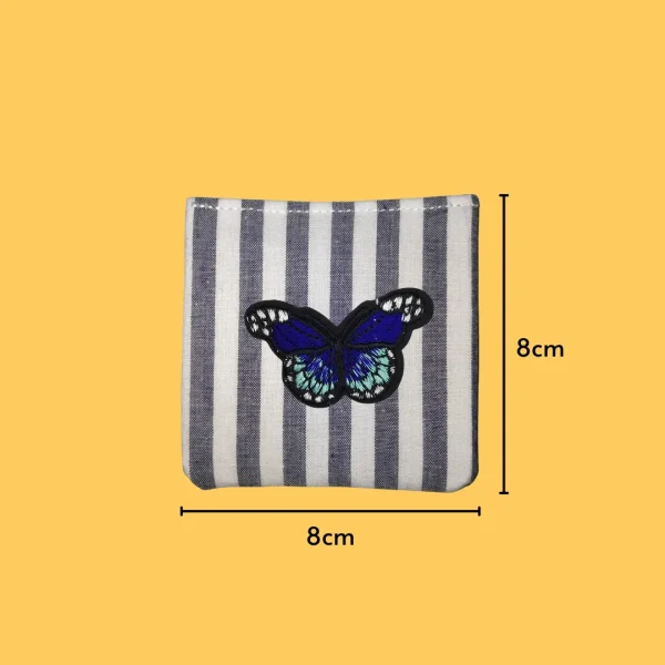 Iron-On-Patch-596 Dark blue patterned butterfly Iron-on Embroidery
