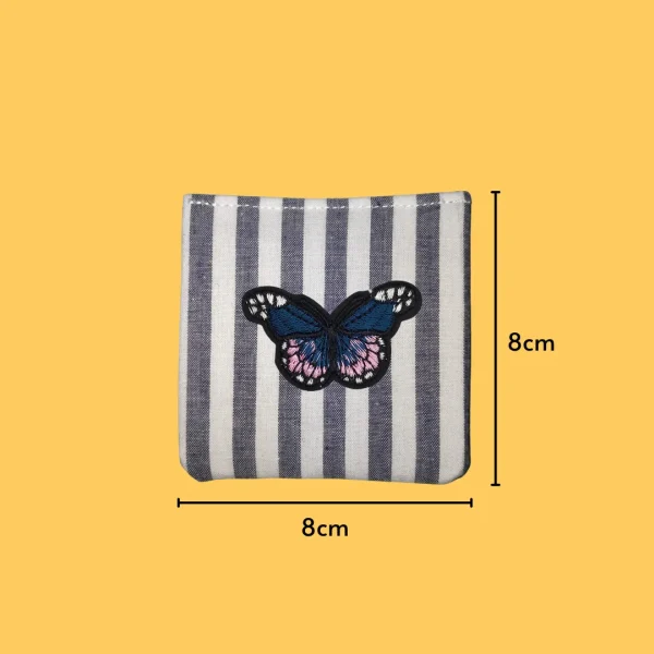 Blue and pink patterned butterfly Iron-on Embroidery