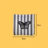 Gray patterned butterfly Iron-on Embroidery
