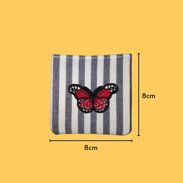 Bright red patterned butterfly Iron-on Embroidery