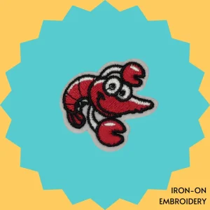 Cute cartoon lobster Iron-on Embroidery