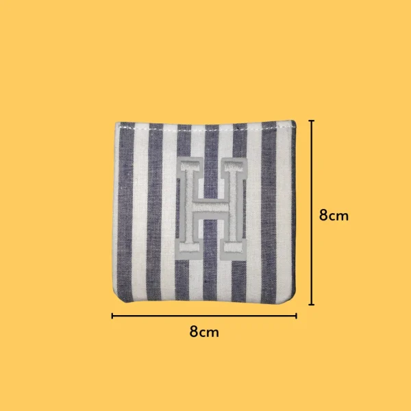 Large White letter 'H' Iron-on Embroidery