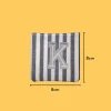 Large White letter 'K' Iron-on Embroidery