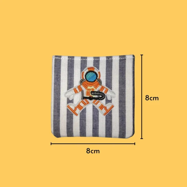 Orange astronaut Iron-on Embroidery
