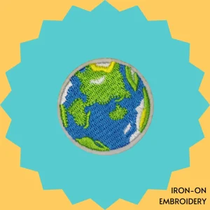 Planet earth Iron-on Embroidery