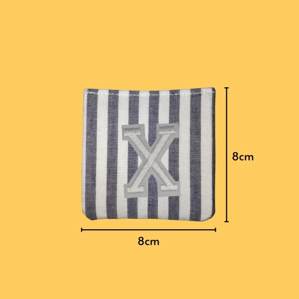 Large White letter 'X' Iron-on Embroidery