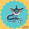 Cute Cartoon Water Monster Iron-on Embroidery